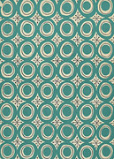 Modern - Swiss circles in teal  greeting card